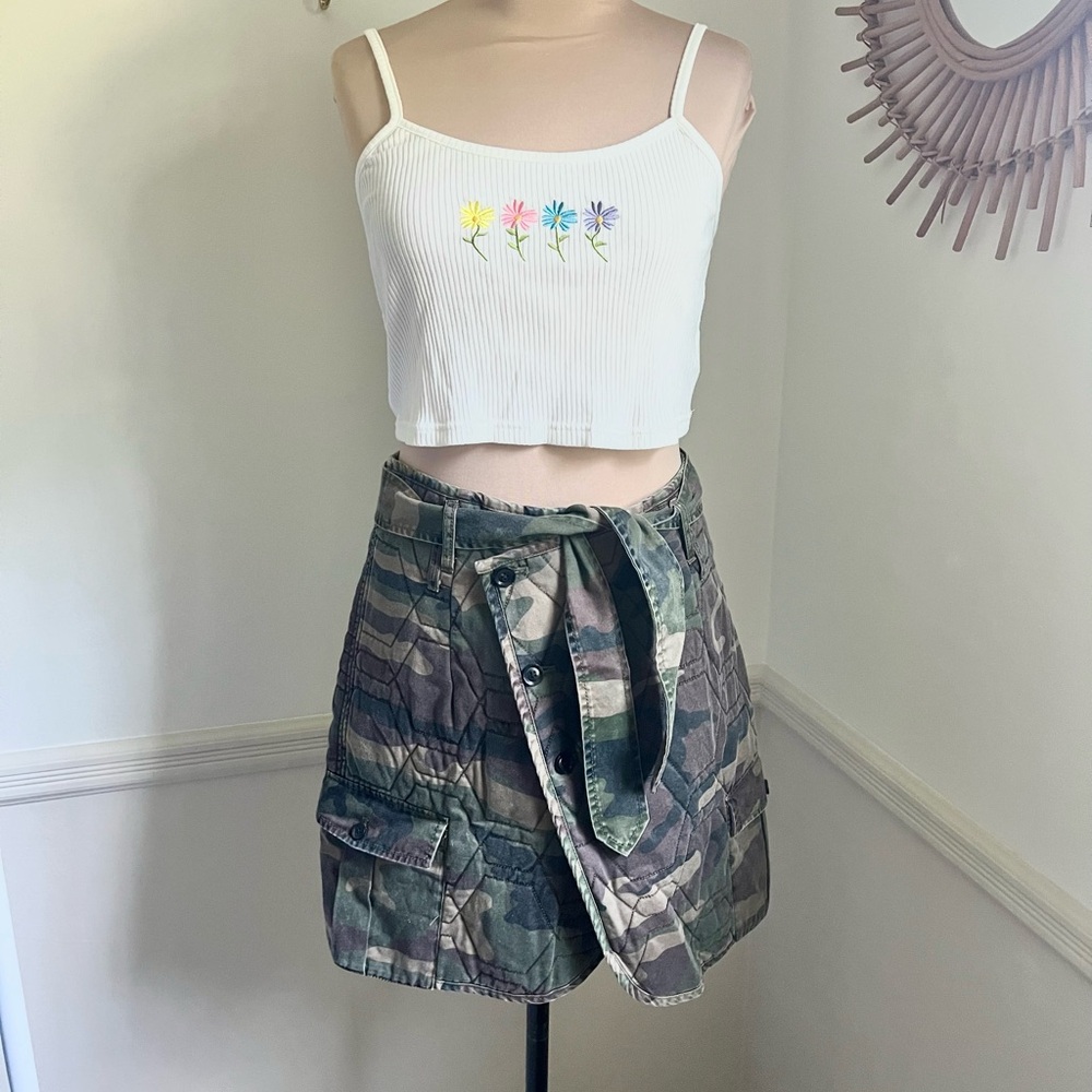 Marissa Webb Katrina Quilted Woodland Camo Mini‎ Skirt - Picture 5 of 16